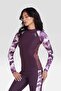 Ladies Rashguard Long Sleeve - Dusky Purple Textures - 3