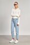 Women's Zippered Sweatshirt - Ecru - 4
