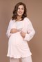 Women's Powder Spanish Sleeve Stylish Winter Design Maternity Pajamas Set 3-Piece Set - 6