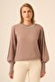 Women's Stone Detailed Sweater Milk Coffee 25050