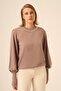 Women's Stone Detailed Sweater Milk Coffee 25050 - 2