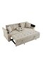 Niana Fabric Sofa Bed - Beige, Solid Wood, 206x84x83cm, 2-Year Warranty, Stylish & Comfortable - 4