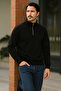 Men's Trend Premium Black Zippered Sweatshirt - 4