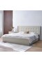 Supreme Twix 160x200 Upholstered Bed in Beige - Stylish Queen Bed with 2-Year Warranty