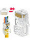 New Generation Ez Rj45 Connector Plug Cat6 through Hole Open End Jack Ezrj45 (100 Pieces)