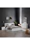 Supreme 160x200 Queen Bed with Storage - White, Engineered Wood, 2-Year Warranty, Stylish & Durable - 6