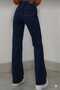 SAMATA Women's Icon 90's Dark Blue Navy Super Extra High-Waist Palazzo Loose Jeans Pants - 3