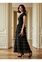 Ribbed Detail Women Dress with Ruffles - 2