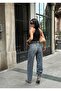 Women's Baggy Jean Stretchy High-Waisted Palazzo Jeans - 5