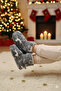 Women's Christmas Plush Gift Warm Soft Home Boots |   Ev Panduf | - 4