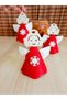 DIY Felt Christmas Ornament – Red Angel Figure, Easy Assembly, Set of 3 Felt Angels - 6