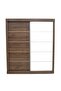 Supreme New 2-Door Large Sliding Door Wardrobe with Mirrors - Light Walnut Wood, 182x57.5x210cm - 4