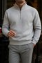 Men's Premium Winter Gray Zippered Sweatshirt - 2