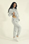 Women's Winter Cotton Tracksuit Set Hooded Sweatshirt Jogger-Regular Elastic Leg - 6
