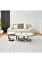 Princetown Sintered Stone Top Coffee Table - White/Black Titanium, 120x70x41cm, 2-Year Warranty - 4
