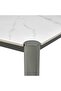 William Sintered Stone Top Square Coffee Table - White/Nickel Black, 100x100x45cm, 2-Year Warranty - 2