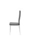 Sicilia 1+6 Tempered Glass Dining Set - 6-Seater White/Grey Table & Chairs, 150x90x75cm - 7
