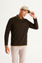 Black-Mustard Standard Fit Regular Cut Crew Neck Cotton Knitwear Sweater - 5