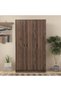 Gamorah 3-Door Wardrobe - Columbia Dark Brown, Engineered Wood, 5 Shelves, 120x55x210cm