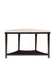 Koko Real Marble Top Console Table - Grey/Dark Walnut, Solid Wood, 122x45.5x77.5cm, 2-Year Warranty - 2