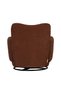 Grizel 1 Seater Fabric Swivel Chair - Brown, Durable Solid Wood, 80x84x80cm, 2 Years Warranty - 5