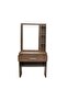 Supreme 1-Drawer Tall Dressing Table with Stool - Light Walnut, Engineered Wood, 2-Year Warranty - 7