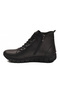 Black Genuine Leather Inside Fleece Anti-Slip Zippered Women's Boots 3910 Z - 4