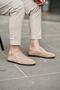 Timo Beige Suede Men's Leather Shoes - 5