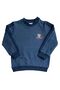 100% Cotton, 3 Thread Navy Blue Football Themed Children's Tracksuit Set - 2