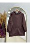 Celinda Three Thread Zippered Hooded Cardigan-Zi̇3055 Brown