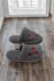 Winter Women's House Slippers |   Small Heart Embroidered |   Non-Slip Base - 3