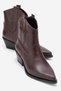 Elia Burgundy Skin Genuine Leather Women's Western Boots