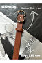 Jade Double Ring Pattern Women's Silver Buckle Belt Coat Belt Dress Belt Trouser Belt - 4