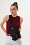 Shop Unisex Black Waterproof Shoulder Bag with USB Headphone Outlet Crossbody Chest Bag - 6