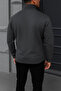 Men's Winter Basic Anthracite Zippered Sweatshirt - 6