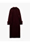 X Melis Ağazat - Oversized Coat Double-Breasted Long Sleeve Pocketed Buttoned - 5