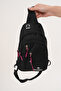 Shop Unisex Black Waterproof Shoulder Bag with USB Headphone Outlet Crossbody Chest Bag - 5