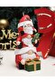 Decorative Triple Lucky Dwarf Santa Claus Christmas Ornament Table Decor Figurine New Year Accessory