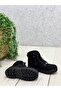 Wickers Comfortable Lace-Up Zippered Black Nubuck Children's Boots 2160 - 2