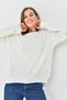 Oversized Sausage Collar Textured Knit Sweater Aw25Kz0082