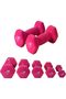 Vinyl Dumbbells EM-9219R-1 Set of 2 Non-Slip 1KG Each for Fitness, Pilates & Home Gym - 7