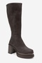 Carm Brown Nubuck Platform Heeled Women's Boots - 3