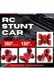 4WD RC Stunt Car with 360° Rotation, 180° Flip, LED Lights, 90+ min Playtime, 2.4GHz Remote - 4