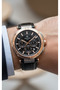 Black Leather Cord Men's Wristwatch Dt202T-04Br