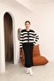 Buttoned Thick Striped Cardigan Gilet Dress Suit