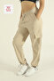 Women's Baggy Parachute Fabric Commando Pocketed Leg Clip Oversized Sweatpants - 2
