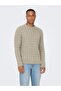 سترة رجالية رمادية من ONSKICKER LIFE REG 3 CABLE CREW KNIT - 22026504 - 3
