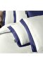 Layana Double Size 100% Cotton Satin "500 Tc" Duvet Cover Set Navy Blue - 3