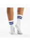 -5 Pack White Ribbed Tennis Unisex Hoop Socks - 4