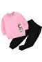 Cats Overlap Printed 3 Thread Children's Tracksuit Set